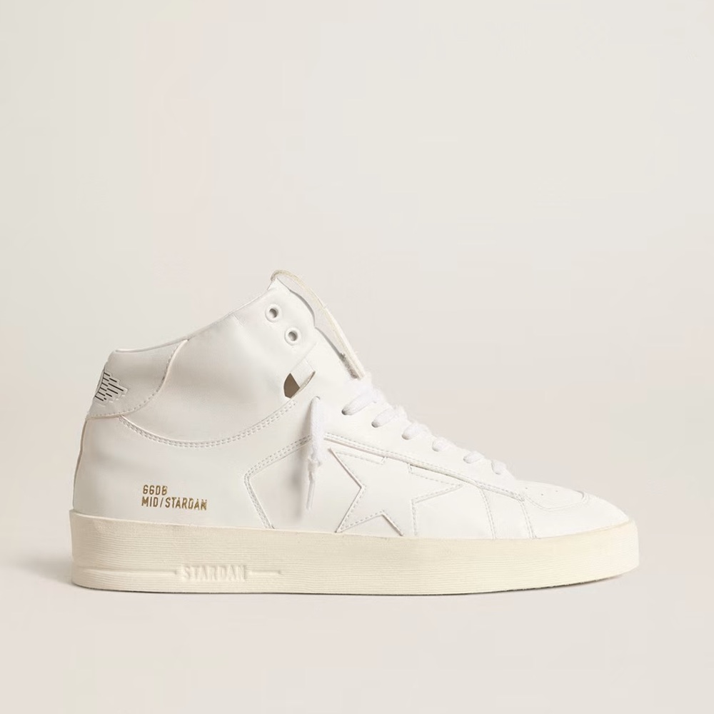 Golden Goose Women’s Bio-Based Mid-Stardan with White Star and Heel Tab